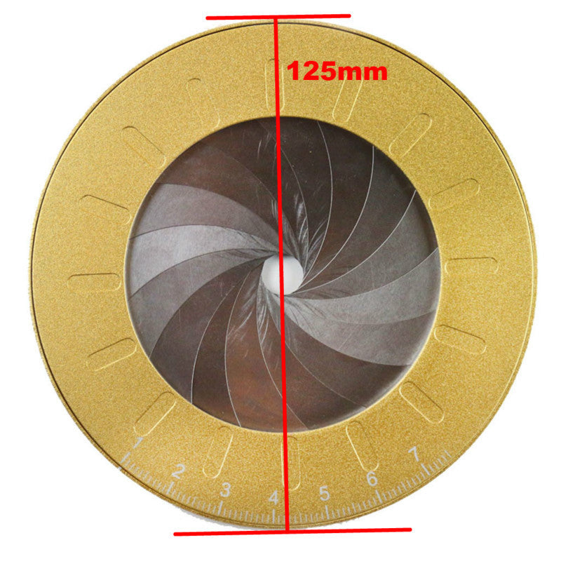 Compass carpentry round painted icon ruler