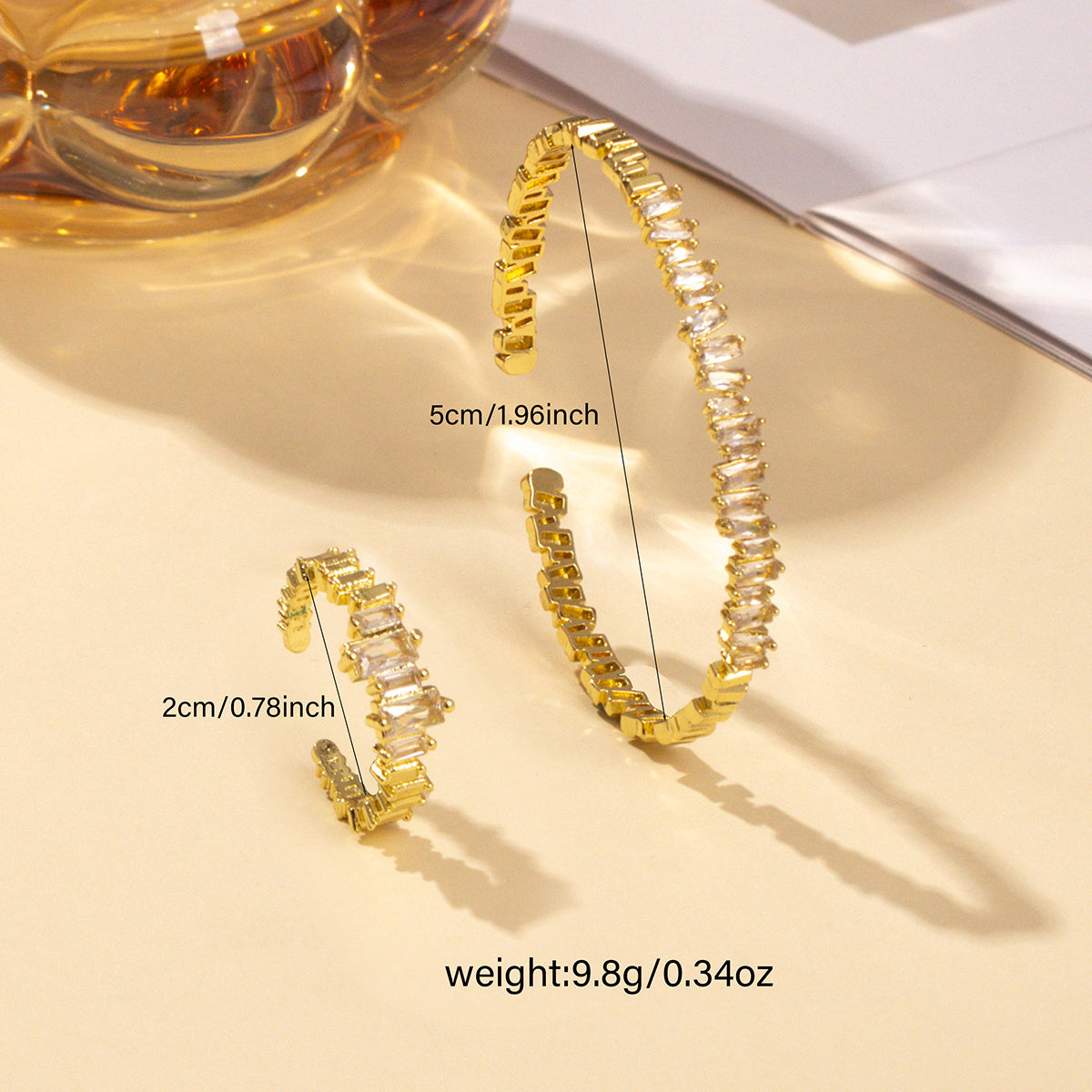 Cubic Zirconia Wristband and Ring